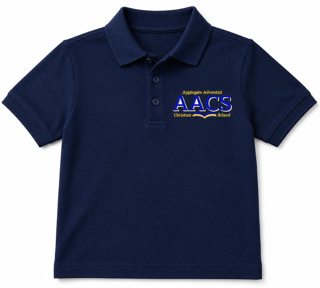 Navy Short Sleeve with DTF Logo