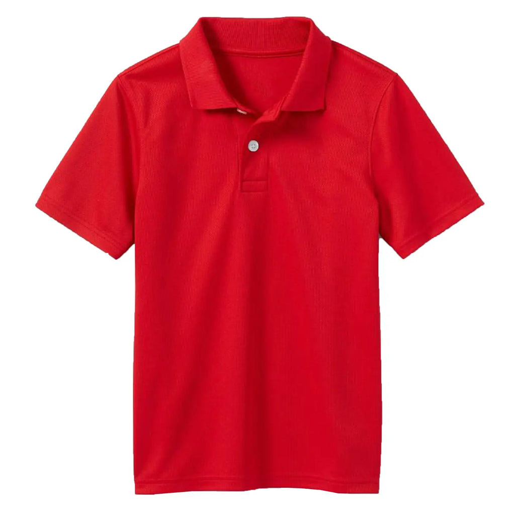 Red Polo with DTF Logo